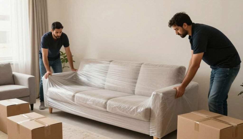 أرخص شركة نقل عفش أبها أثناء تجهيز الأثاث للنقل