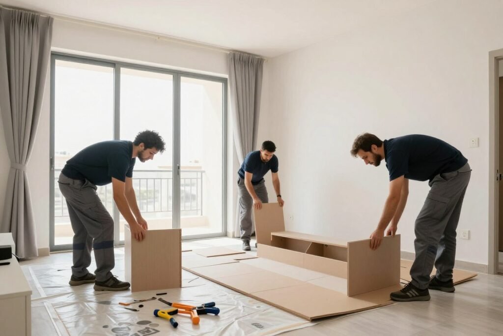 إعادة تركيب الأثاث في المنزل الجديد بأبها