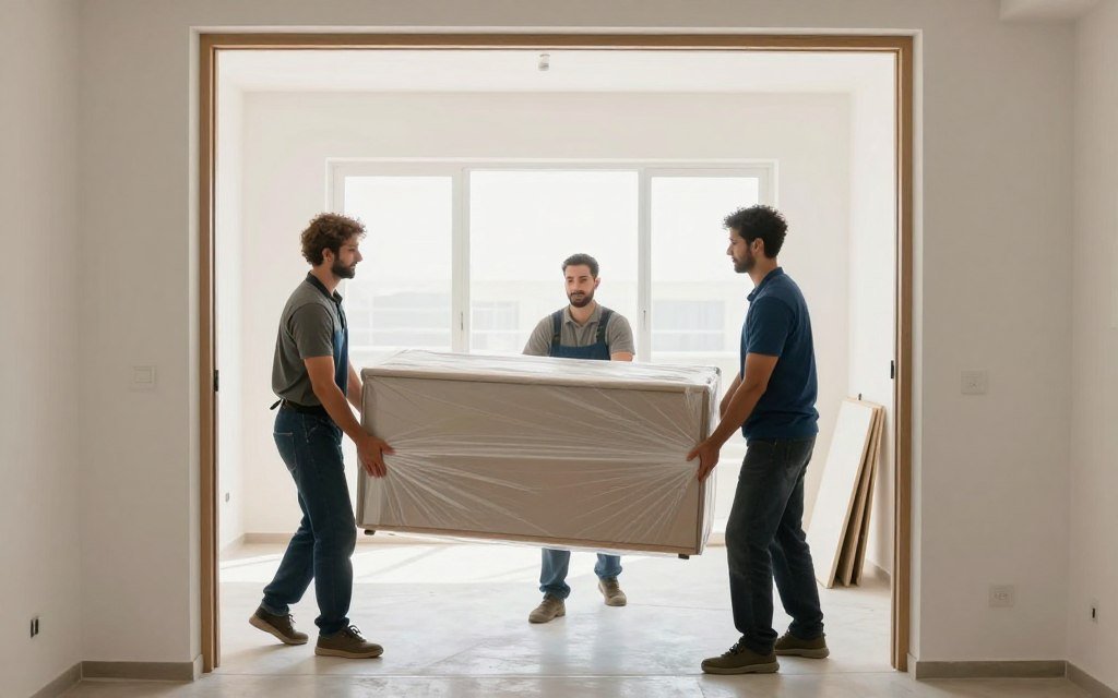 إنزال الأثاث في منزل جديد داخل أبها