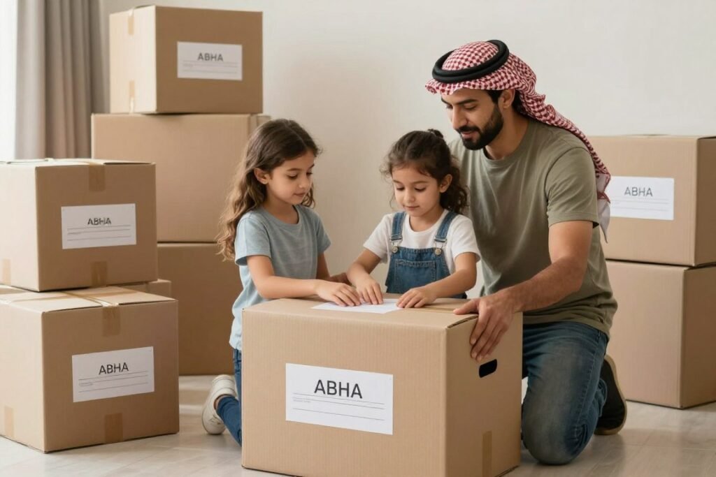 تجهيز صناديق الأغراض قبل نقل العفش في أبها