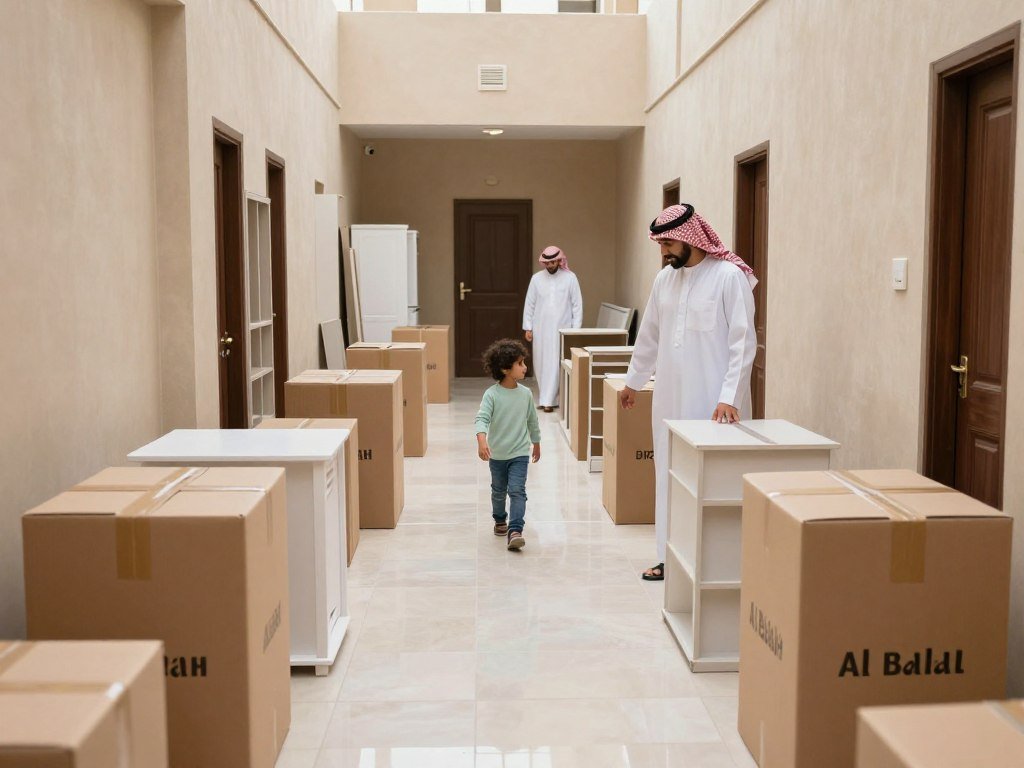 تجهيز ممرات المنزل قبل نقل عفش داخل الباحة