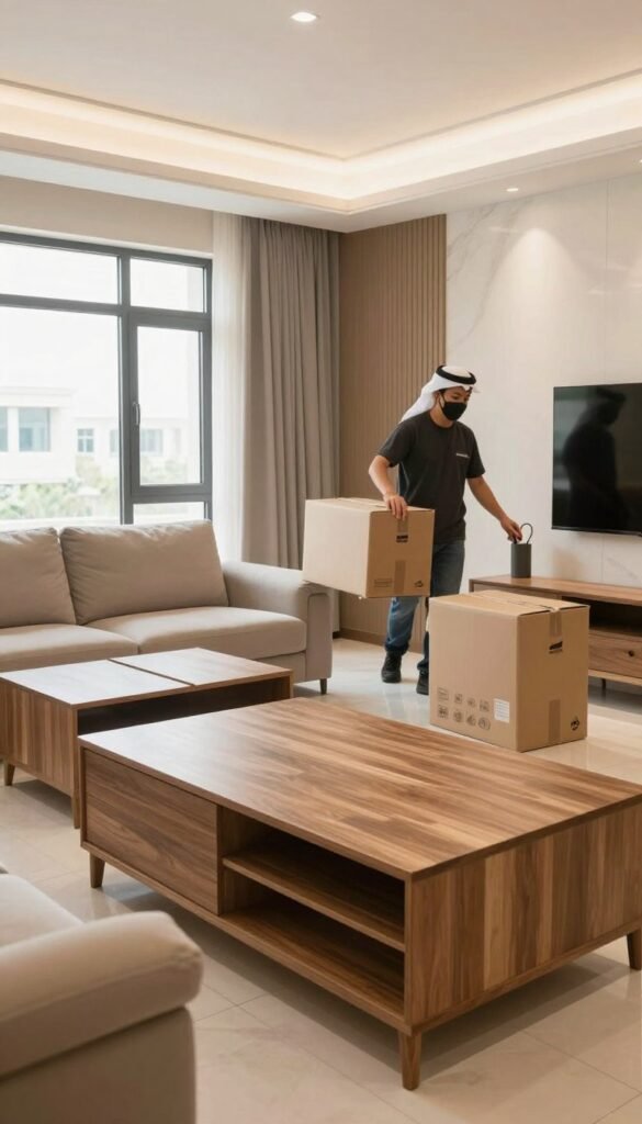 ترتيب الأثاث بعد التركيب