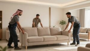 شركة نقل عفش أبها أثناء تجهيز الأثاث