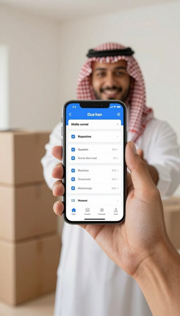 عميل يرسل تفاصيل نقل العفش من هاتفه