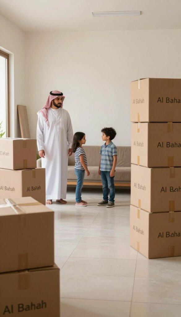 عميل يستعد لنقل الأثاث داخل المنزل