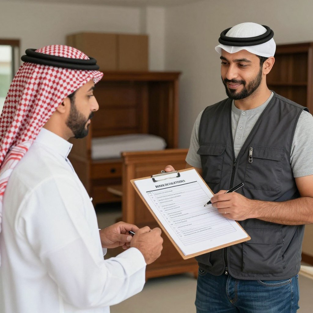 عميل يقارن خدمات شركة نقل عفش في الباحة
