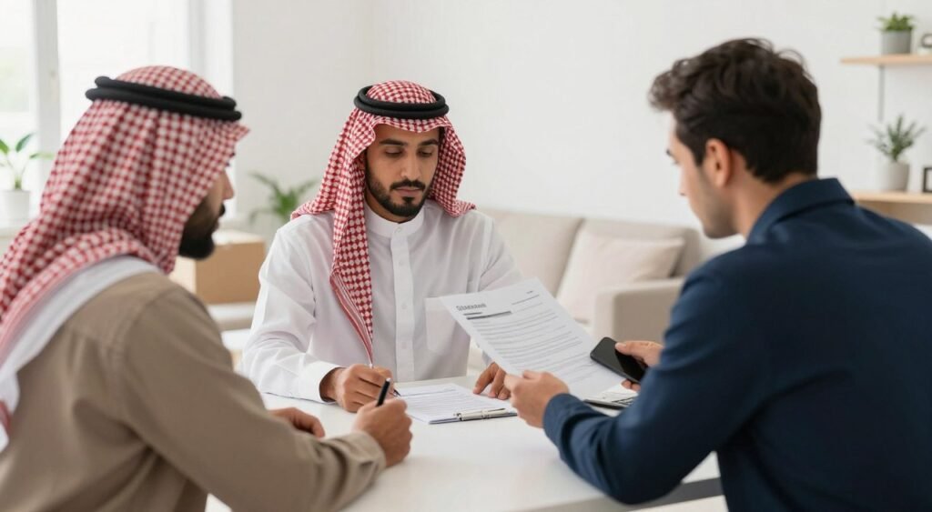 عميل يقارن عروض شركة نقل عفش في أبها