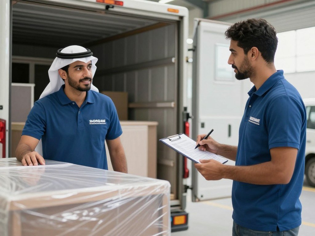 فريق شركة نقل عفش يجهز الأثاث