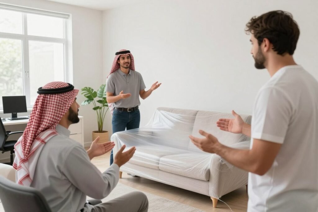 فريق يجيب عن أسئلة نقل العفش في الباحة