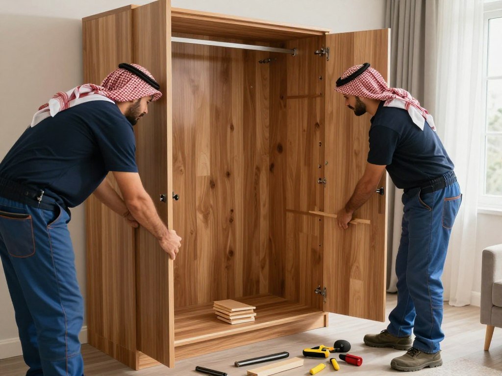 فك وتركيب عفش الباحة بطريقة منظمة