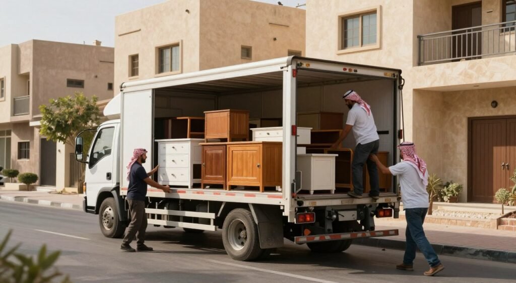 نقل عفش بجدة داخل أحد الأحياء السكنية