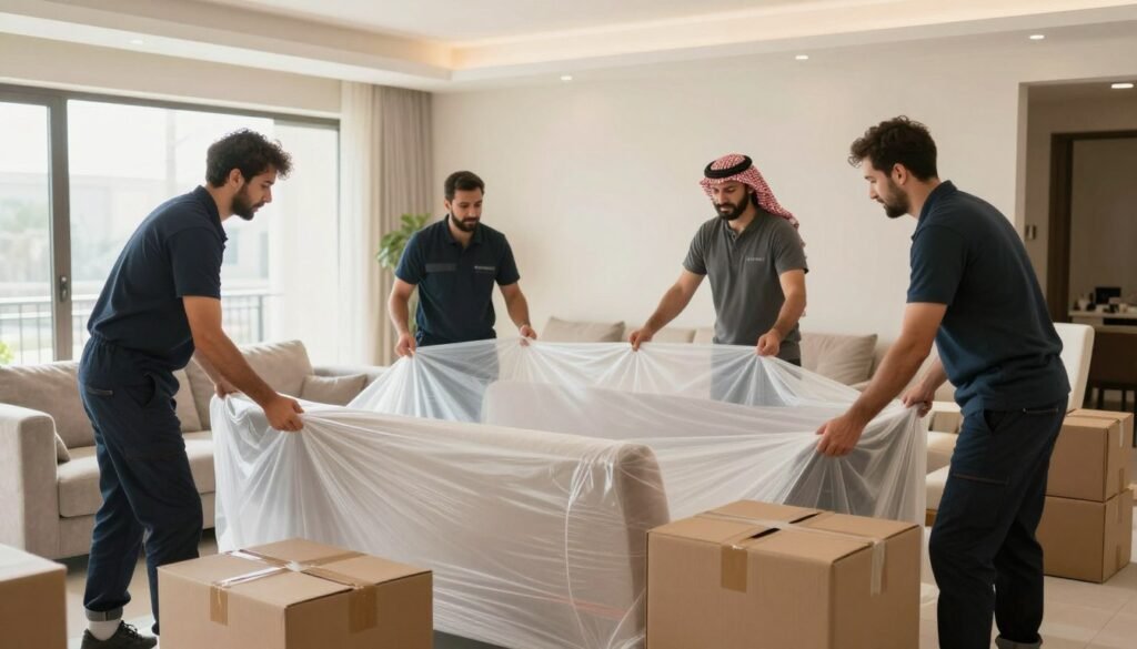 نقل عفش بجدة داخل منزل مع فريق يجهز الأثاث
