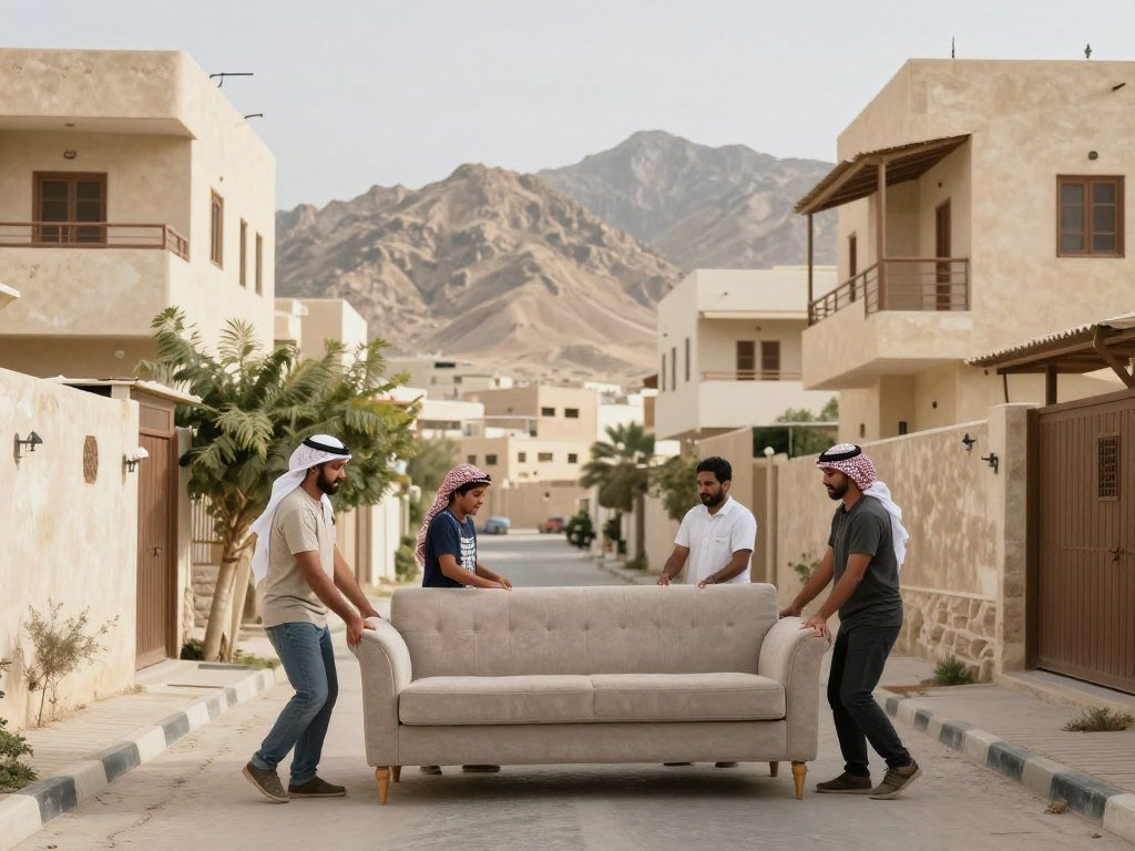 نقل عفش داخل أبها بين منزلين سكنيين