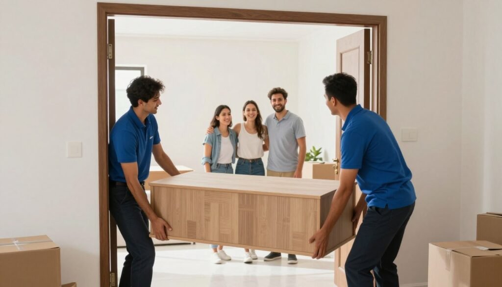 وصول الأثاث بأمان إلى المنزل الجديد في الرياض