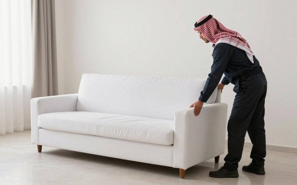 وضع الأثاث في المنزل الجديد